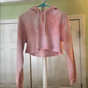 cropped tie dye sweatshirt